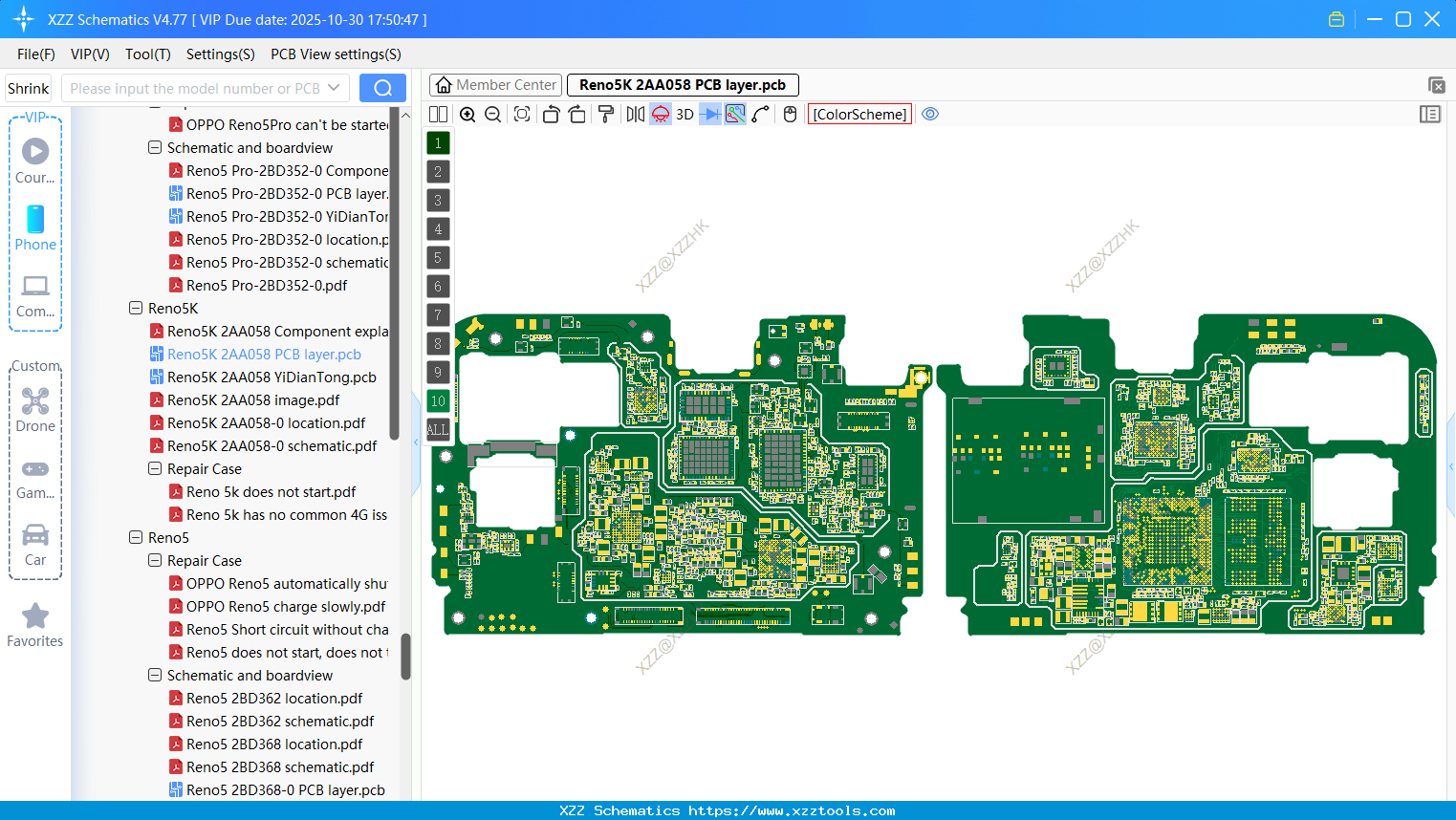 OPPO Reno5K 2AA058 PCB Layer